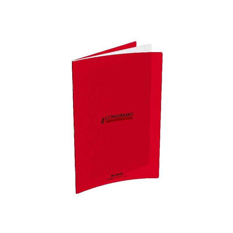 CAHIER 24*32 96P CONQUERANT POLYPRO ROUGE