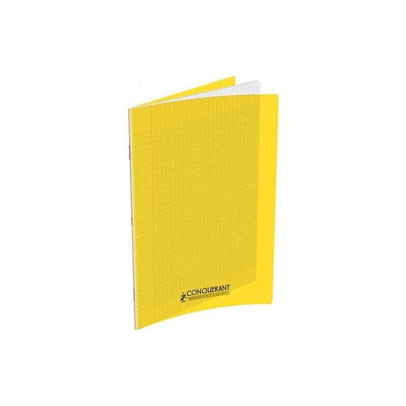 CAHIER 24*32 96P CONQURANT POLYPRO JAUNE