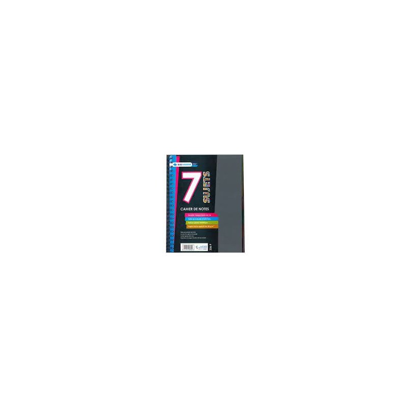 CAHIER DE NOTES 7 SUJETS 336P SPIRAL SEYES